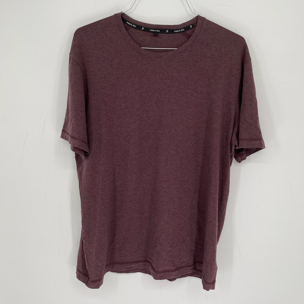 Public Rec Men's Maroon Pima Cotton Blend Stretch Athletic T Shirt Size 2X